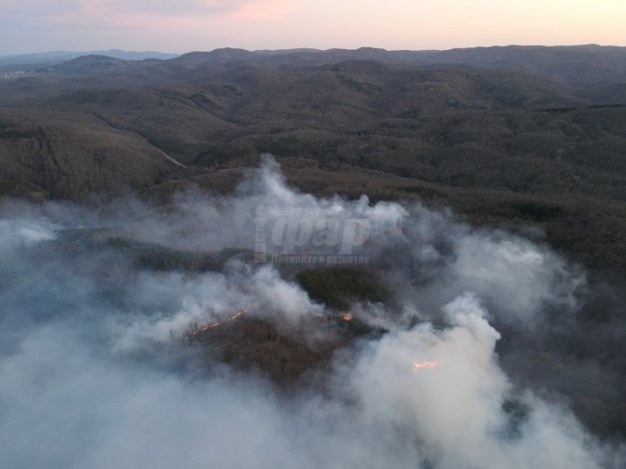 Продължава овладяването на пожара в гората край Малко Търново